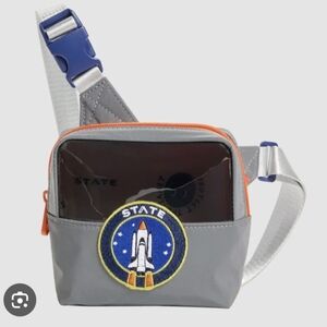 STATE Gray Belt Bag with Rocket Emblem